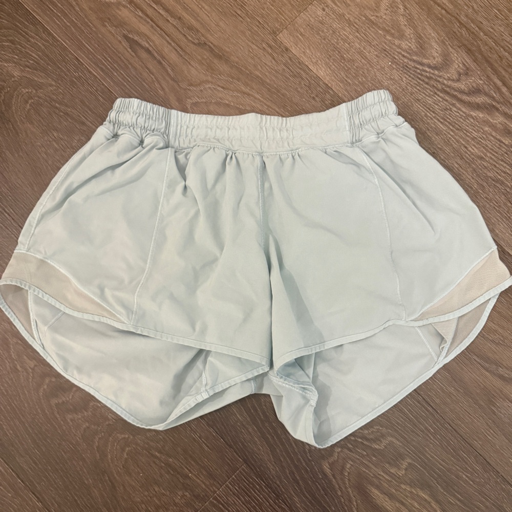Lululemon Light Blue Hotty Hot Shorts 4” inseam